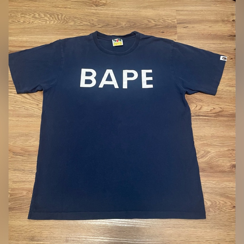 (SOLD) bape dark blue t shirt size large men